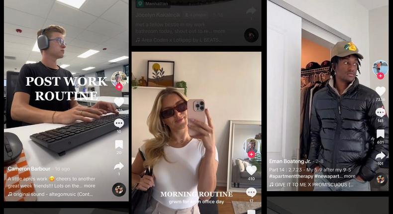 TikTokers are sharing their daily routines online to create a sense of purposescreenshots, TikTok