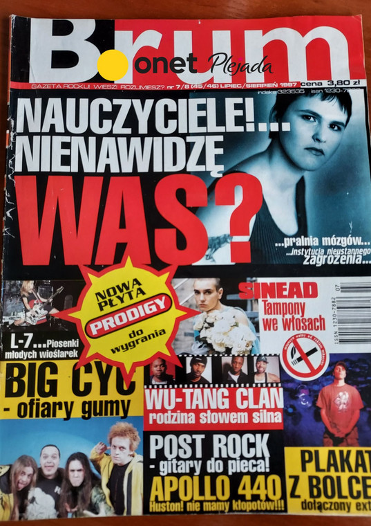 Agnieszka Chylińska na okładce magazynu "Brum", lipiec/sierpień 1997 r.