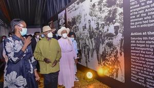 President Yoweri Museveni touring the musium last on his birthday