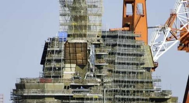 China's second aircraft carrier is making steady progress.