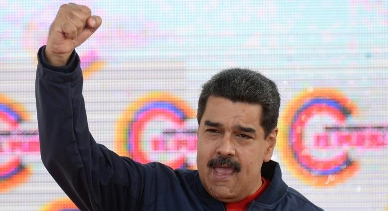 US President Donal Trump described his Venezuelan counterpart Nicolas Maduro (pictured) as 'a bad leader who dreams of becoming a dictator'