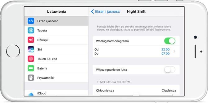 Night Shift w iOS
