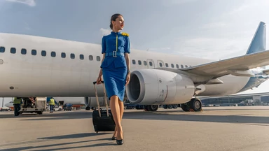 Polka o cieniach pracy stewardesy