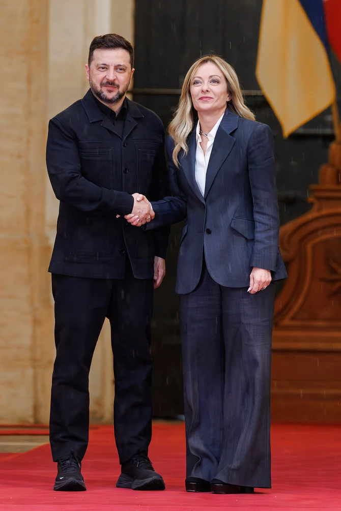 Đorđa Meloni i Volodimir Zelenski u Rimu