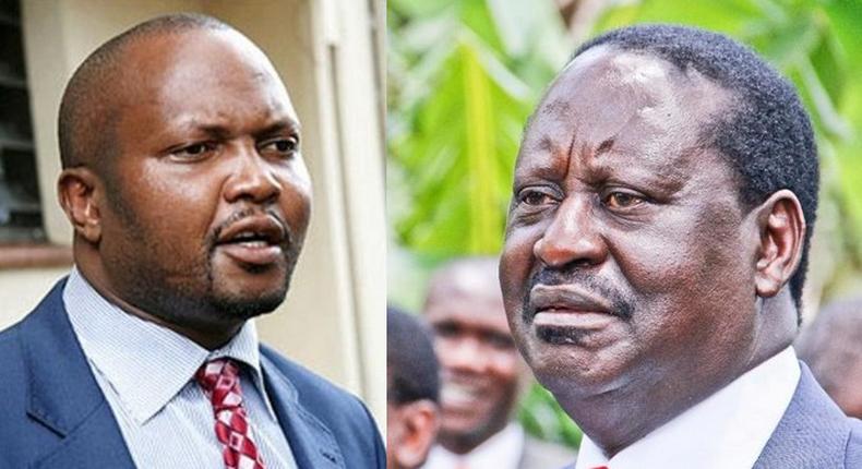 Moses Kuria and Raila Odinga 