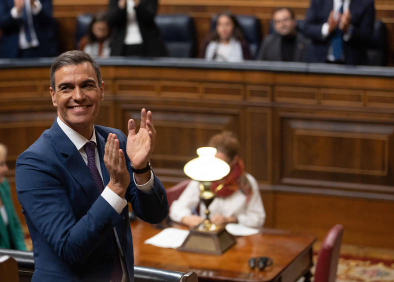 Pedro Sanchez w Kongresie Deputowanych po głosowaniu nad wotum zaufania