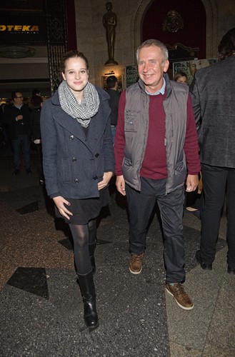 Krzysztof Materna z córką na premierze 'Chce się żyć'