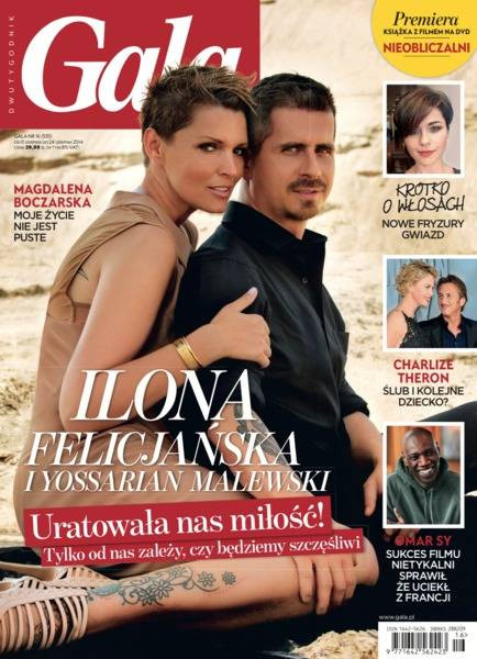 Ilona Felicjańska i Yossarian Malewski na okładce "Gali"