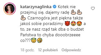 Katarzyna Glinka na Instagramie