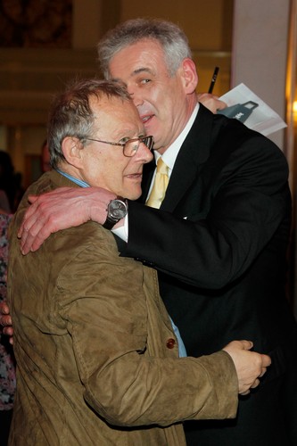 Adam Michnik i Waldemar Dąbrowski na uroczystej premierze filmu 'Powstanie Warszawskie'