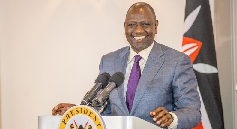 President William Ruto speaking during a press briefing on September 28, 2022