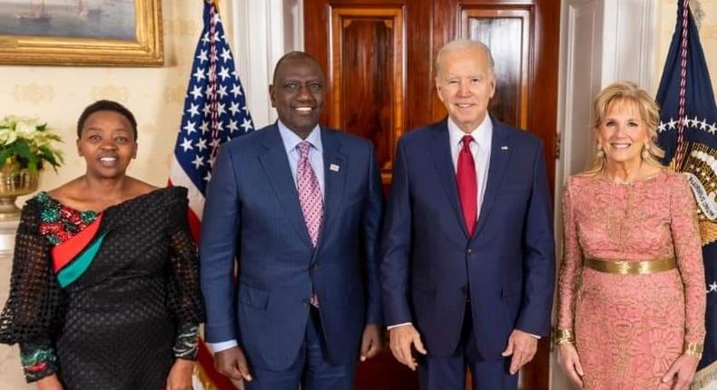President William Ruto and Rachel Ruto meeting President Joe Biden and Jill Biden at White House, US. 