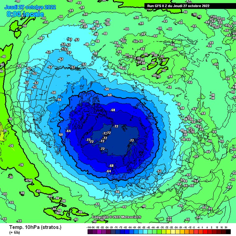 Aktualna temperatura w stratosferze