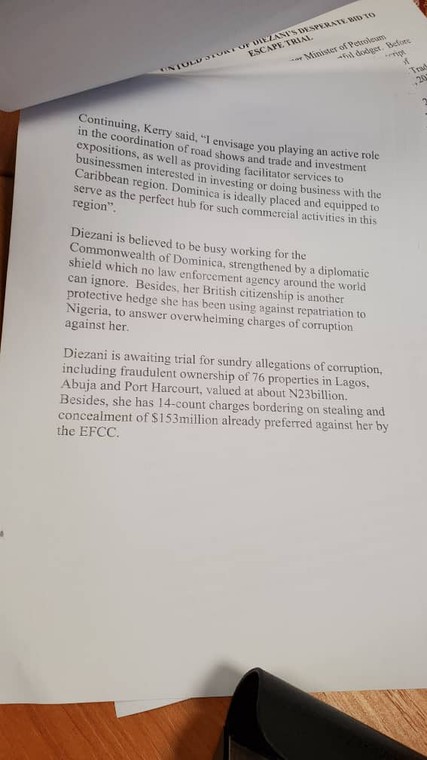 EFCC document on Diezani