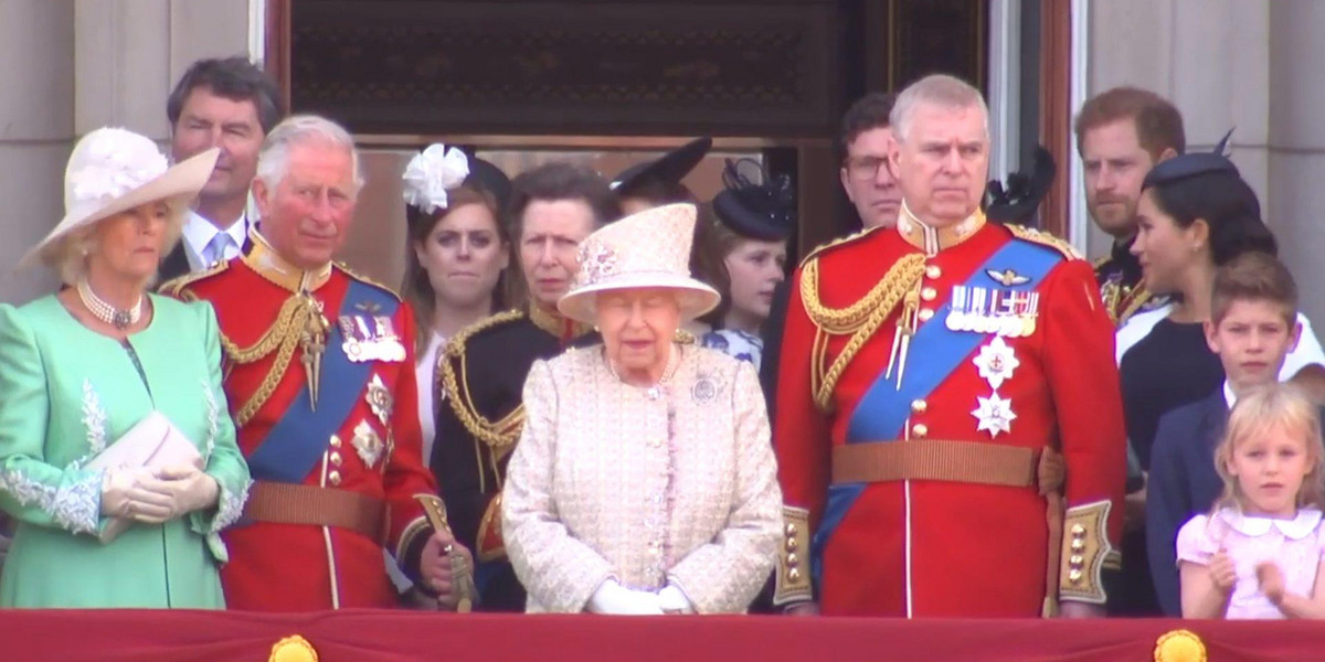 Rodzina królewska na obchodach Trooping the Color