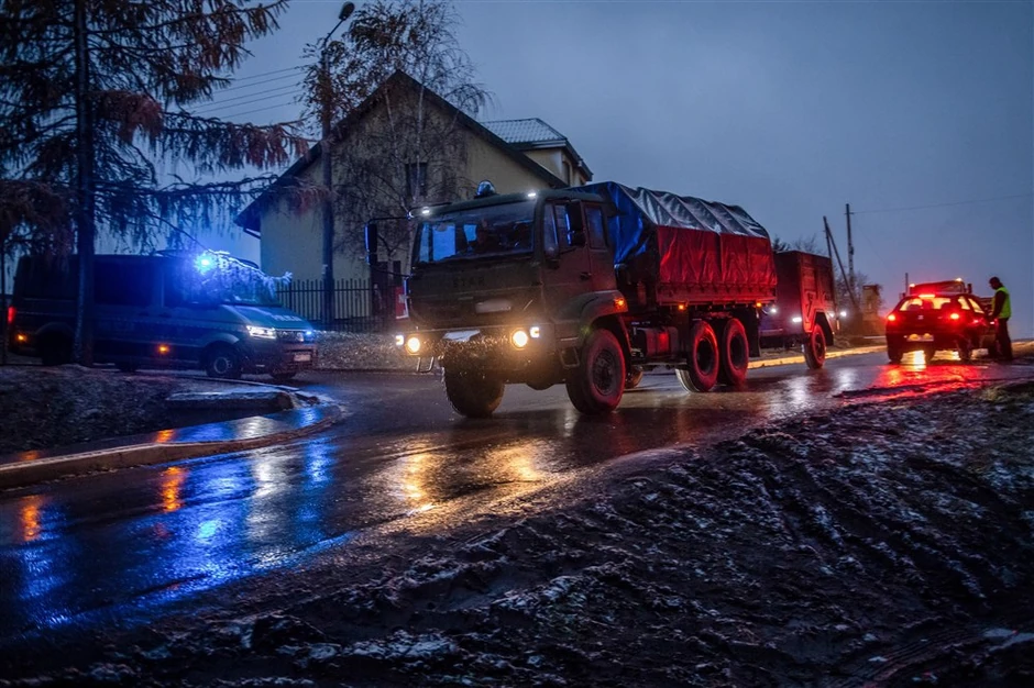 Poljski vojnici u selu Prževodov 18. novembra