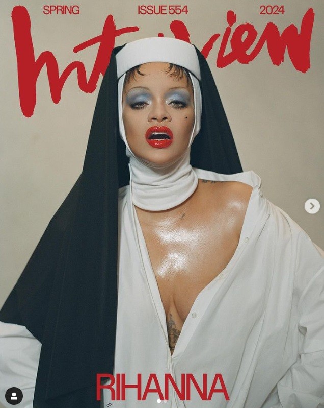 Rihanna apácaként pózol a címlapon