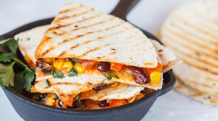 A quesadillas gyorsan elkészül és különböző ízekben készíthető el / Fotó: Shutterstock