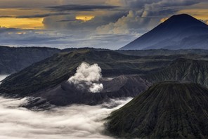 Bromo volcano at sunrise,Tengger Semeru National P