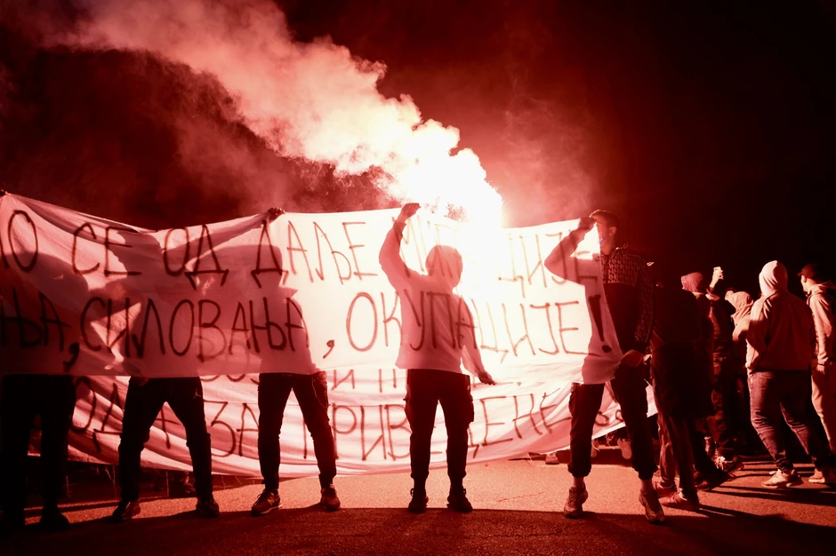 Protest ispred zgrade Vlade u Podgorici,