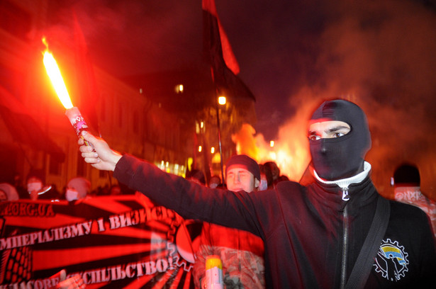 Karpaty Lwów w barwach nacjonalistów ukraińskich