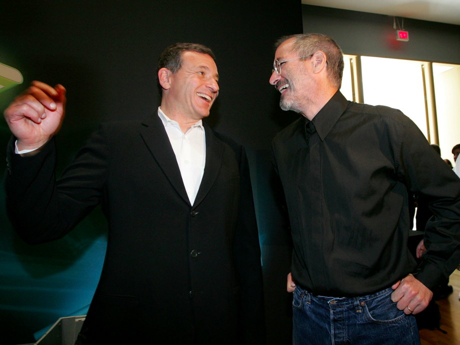 Disney CEO Bob Iger with Steve Jobs.