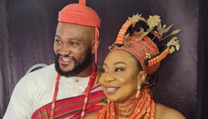 Nollywood actor Blosson Chukwujekwu and his wife Winifred Akhuemokhan