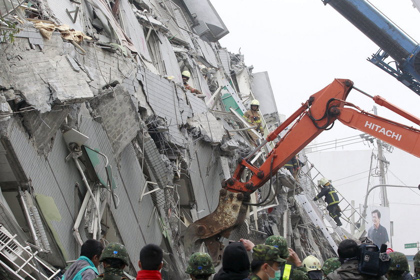 Trzęsienie ziemi o sile 6,4 w skali Richtera nawiedziło miasto Tainan na południu Tajwanu