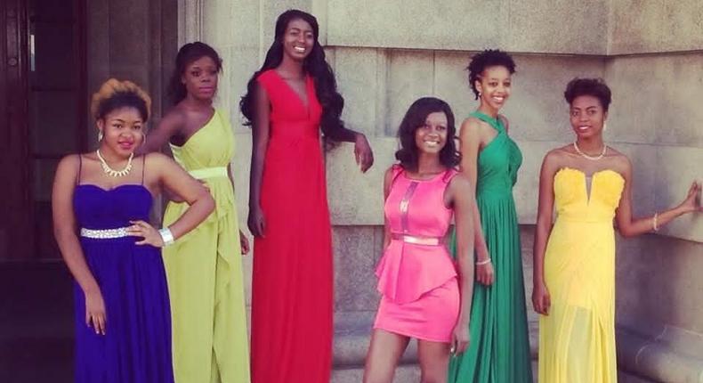 Sylvia Wambui Karanja (in green) when she contested for the Miss Africa Perth crown