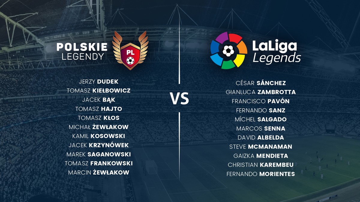 Polskie Legendy - La Liga Legends to mecz towarzyski, który ma na celu promowanie ligi hiszpańskiej w naszym kraju. Do Polski przyjadą największe gwiazdy piłki nożnej. Kto zagra w meczu?