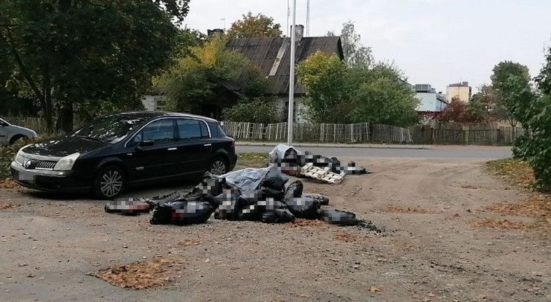 Kierowca ciężarówki zgubił ładunek, uciekając przed kontrolą ITD