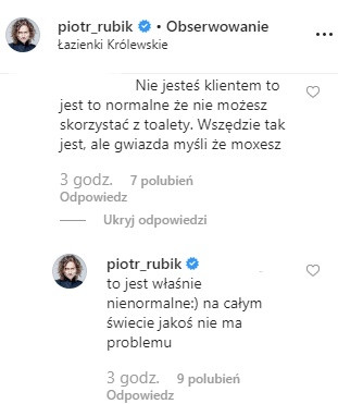 Piotr Rubik na Instagramie