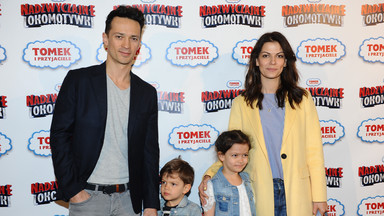 Celebryckie rodziny z dziećmi na pokazie filmu "Tomek i Przyjaciele"