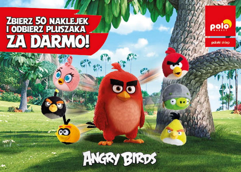 Pluszaki z gry Angry Birds w Polomarkecie