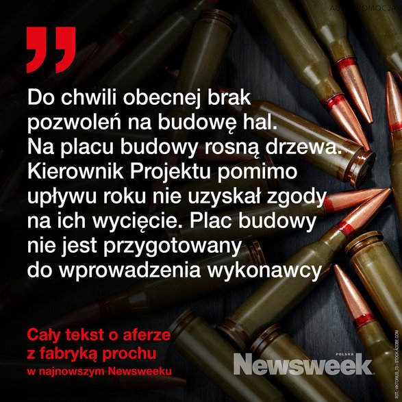 Śledztwo "Newsweeka" poświęcone fabryce amunicji. Czy winni zostaną pociągnięci do odpowiedzialności?