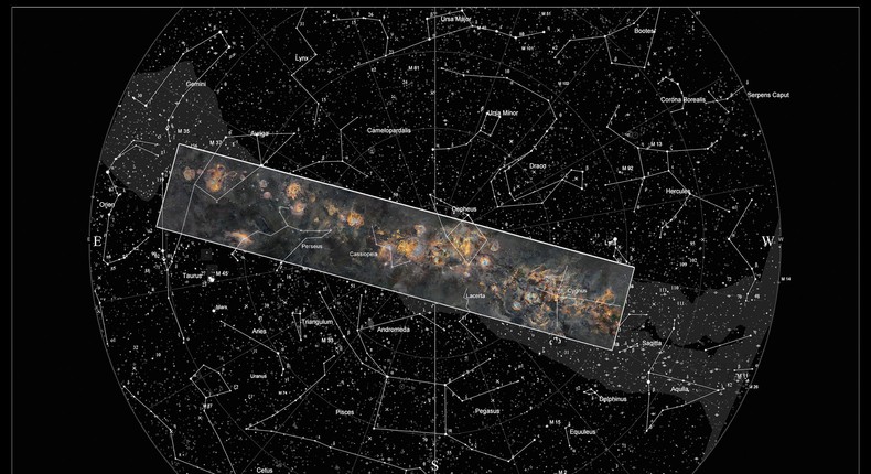 J-P Metsavainio's mosaic captures a portion of the Milky Way.
