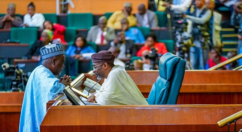 Speaker of the House of Representatives Hon. Femi Gbajabiamila and his Deputy, Hon. Idris Wase [Twitter/@HonAhmedWase]