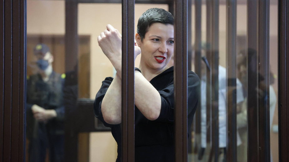 Maryja Kalesnikawa po usłyszeniu wyroku 11 lat w kolonii karnej (06.09.2021)