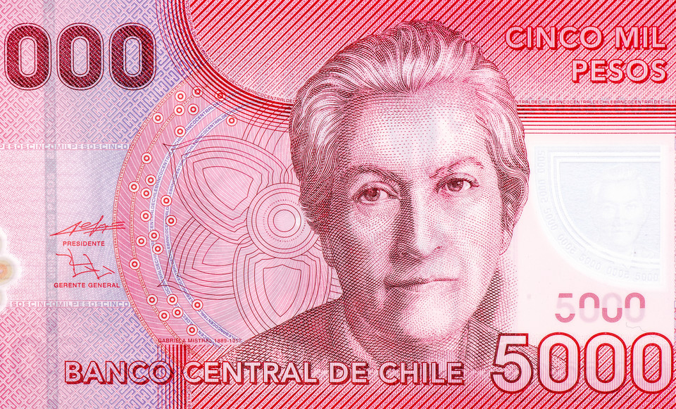 Gabriela Mistral, 5 tys. pesos, Chile