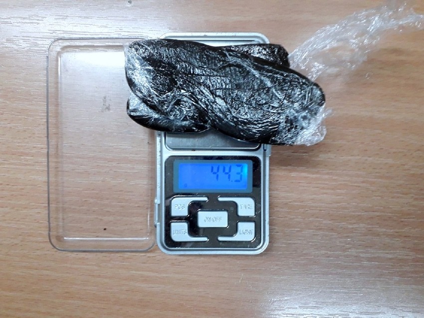 Merenje otkrivenog hašiša na Gradini 