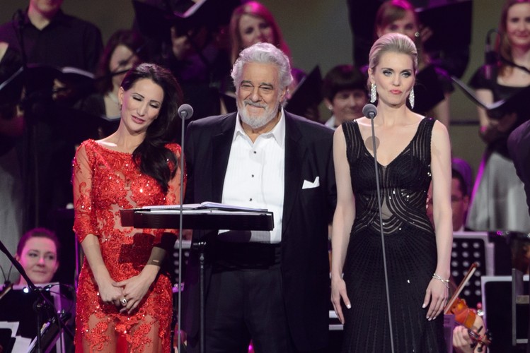 Placido Domingo, Justyna Steczkowska i amerykańska sopranistka Micaela Oeste
