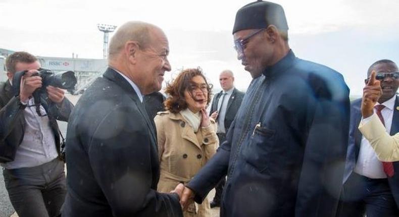 President Muhammadu Buhari arrives in France on September 14, 2015