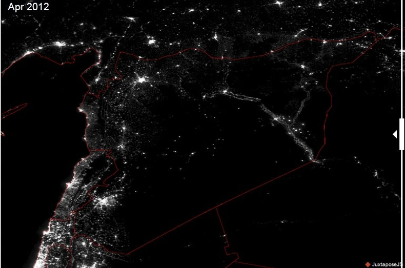 SATELTISKI SNIMAK: Potrošnja električne energije 2012. godine