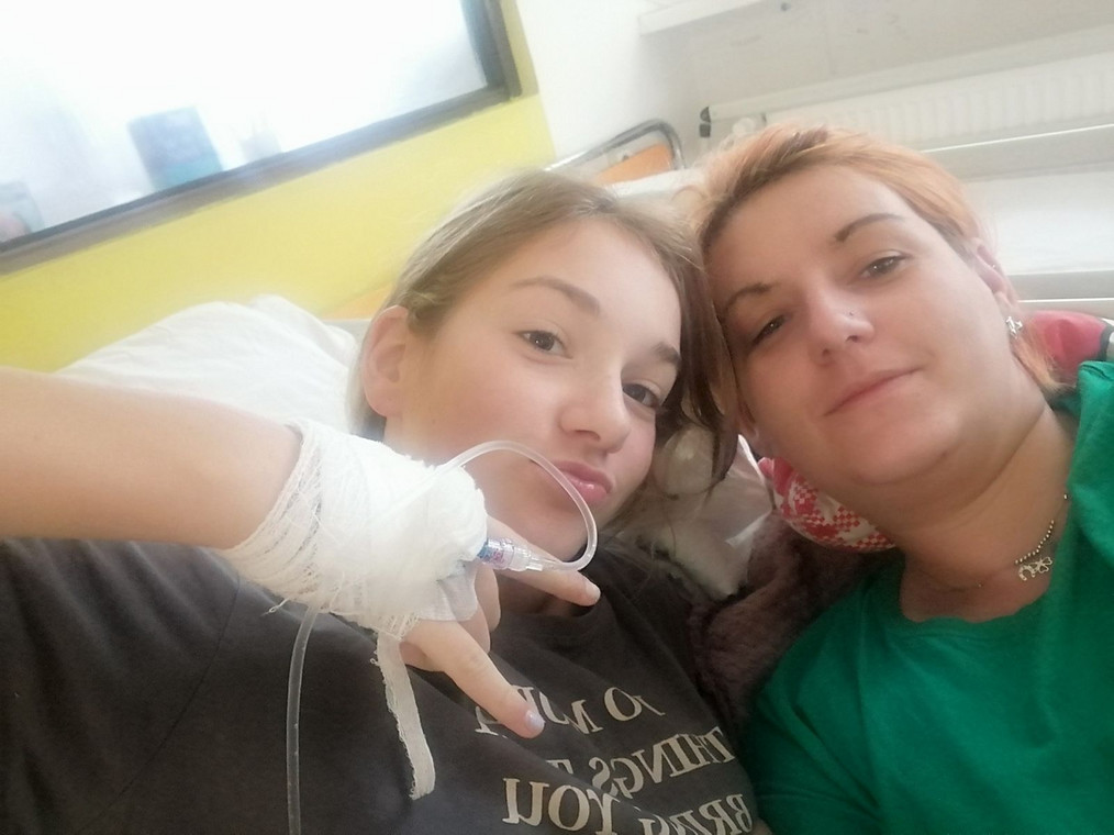 Daria ze swoją córką w trakcie hospitalizacji 