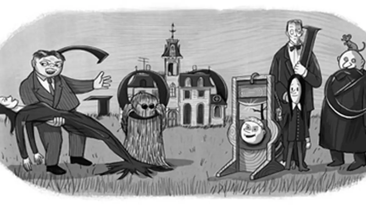 Charles Addams - setna rocznica urodzin w Google