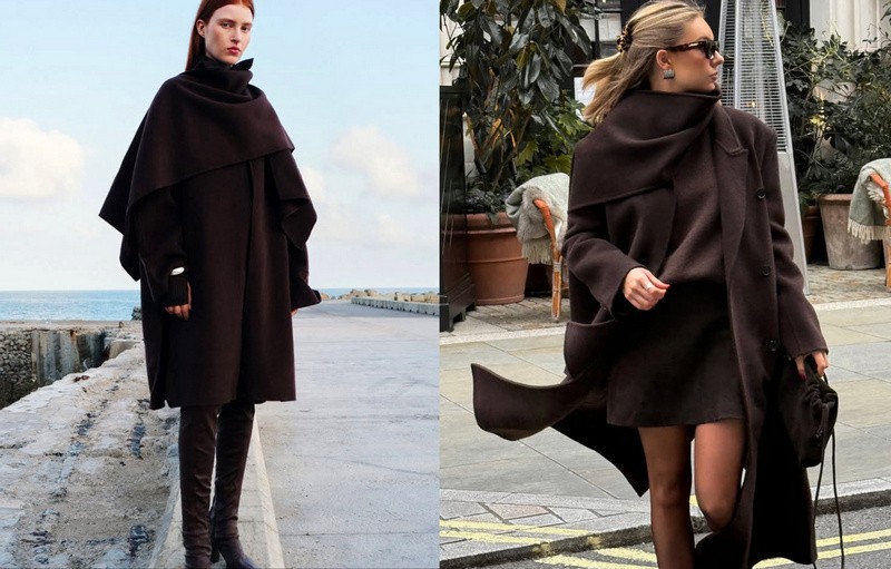 Kabát, ktorý nahradí šál.