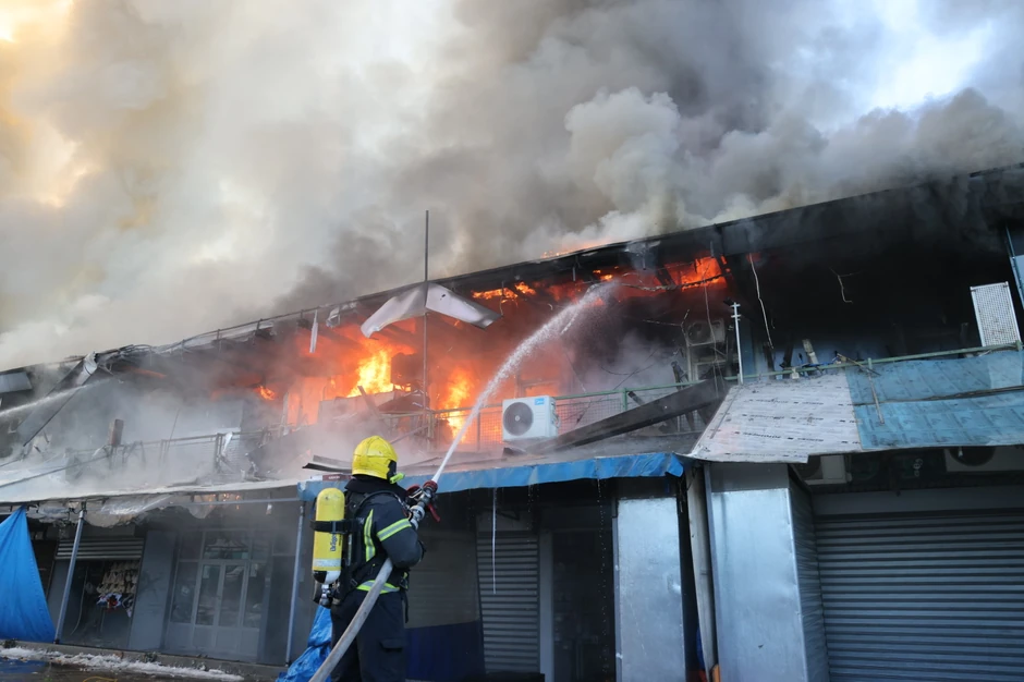 Požar, Kineski tržni centar, Novi Beograd, Blok 70