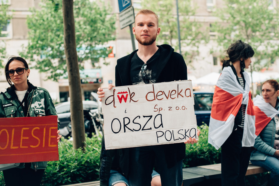 "Dekolt dla Białorusi". Protest w Warszawie