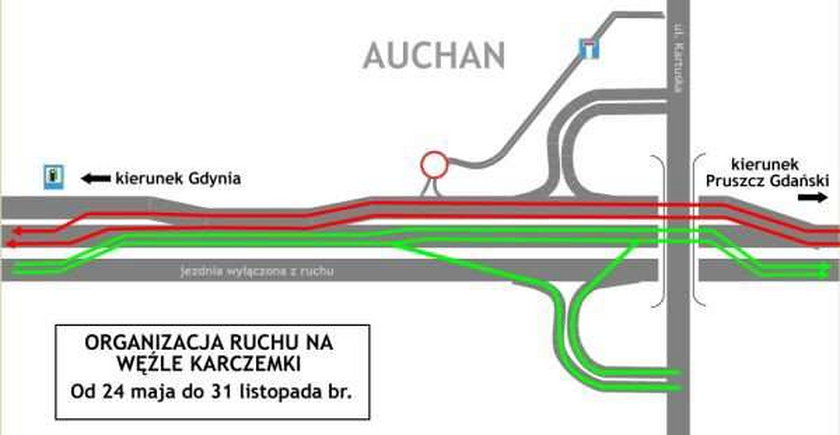 PRZEBUDOWA WEZLA KOMUNIKACYJNEGO PRZY CENTRUM HANDLOWYM AUCHAN