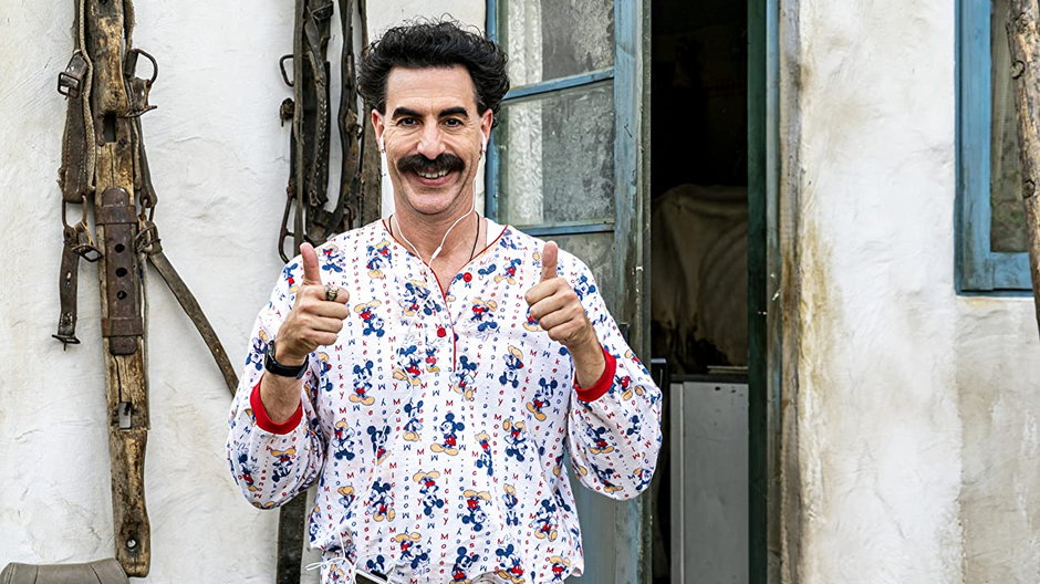 Sacha Baron Cohen jako Borat w filmie "Borat Subsequent Moviefilm" (2020)